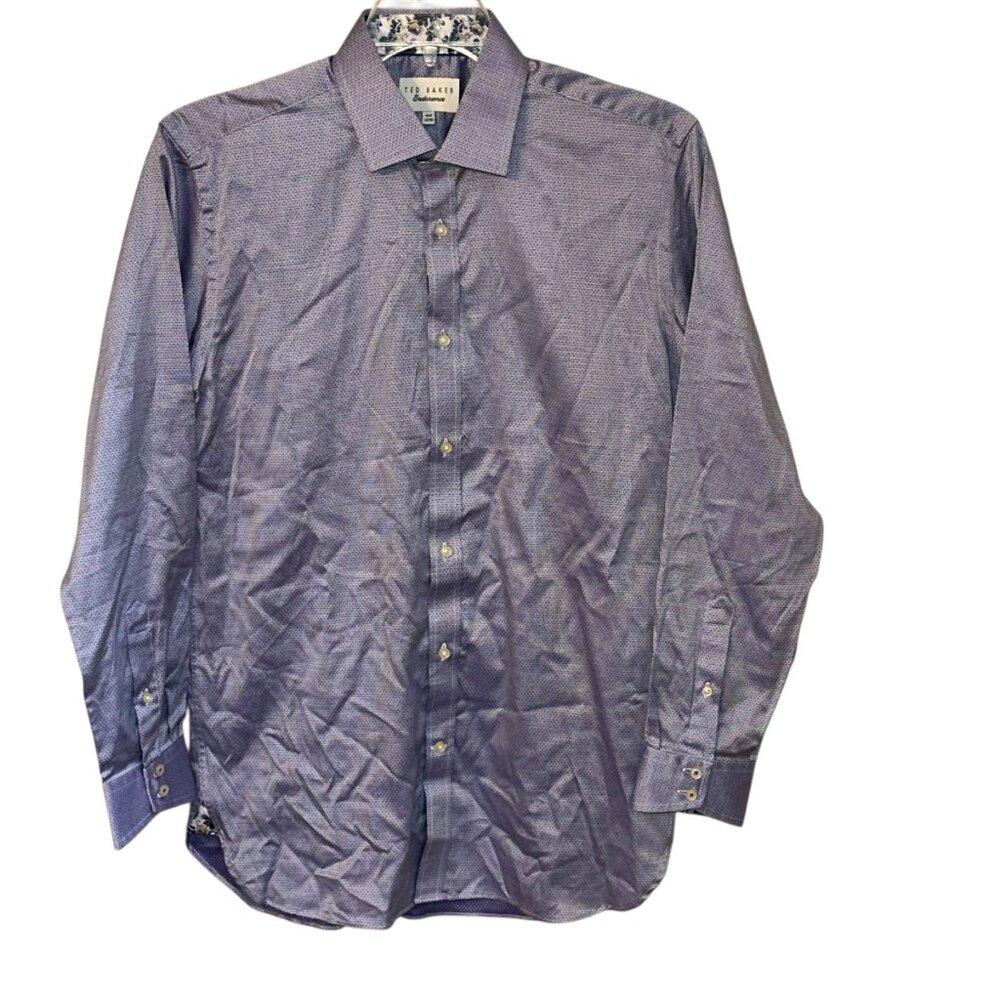 Ted Baker Endurance Long Sleeve Button Up Dress Shirt Flip Cuff Size 15.5 32/33 - Picture 1 of 9